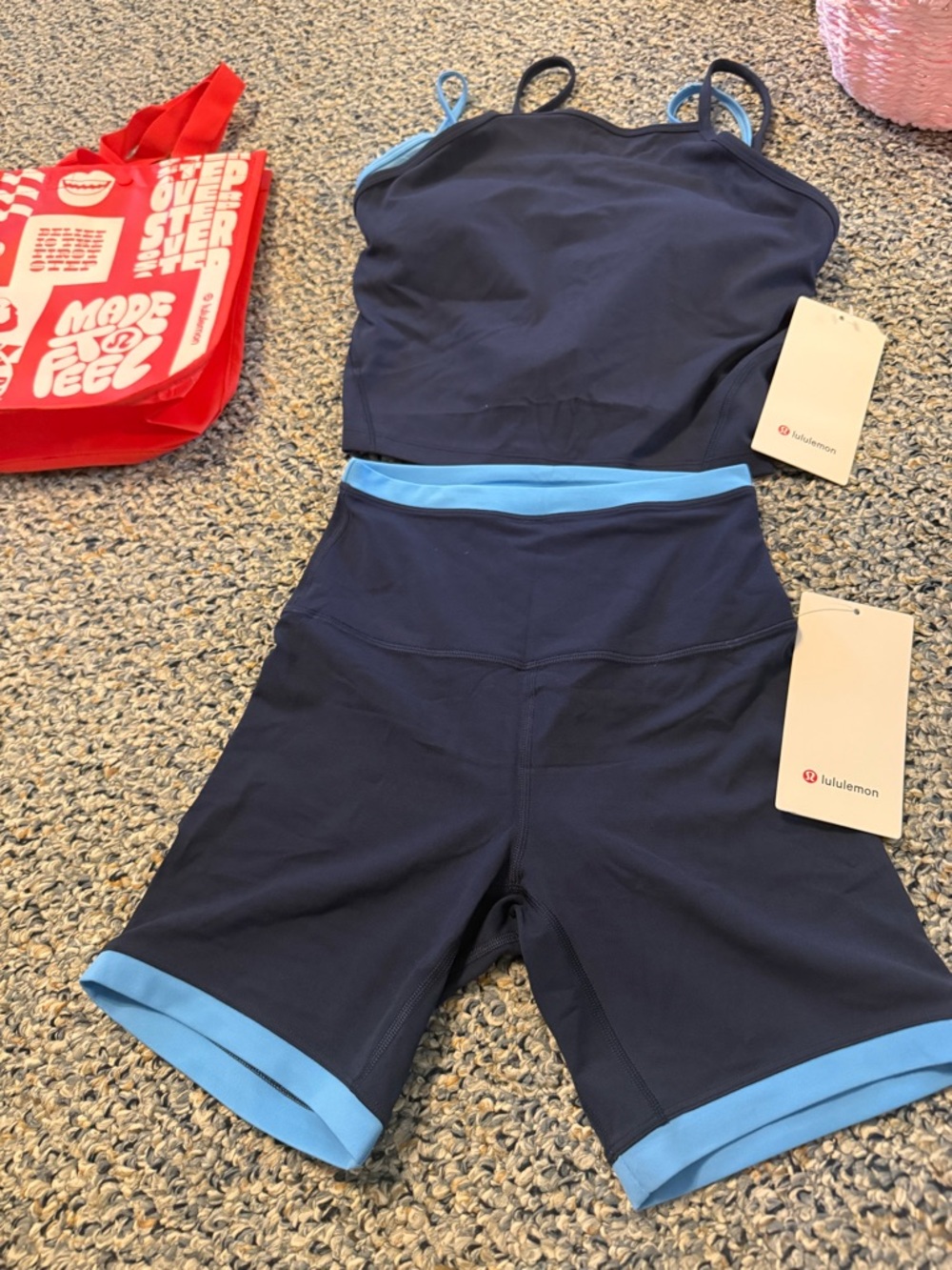 NWT LULULEMON Layered Set: Align Short Trim and Align High Neck Layered Tank Top